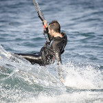 Kite surfing in Rio Abajo Beach Mojacar